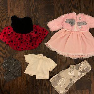 American Girl handmade mix and match outfit set (3 full outfits)
